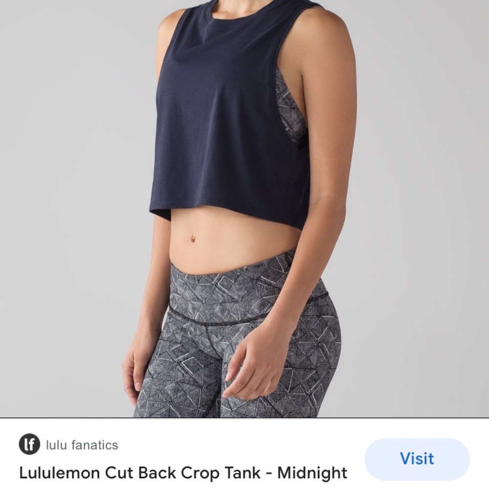 LuLu lemon Cut Back Crop Tank